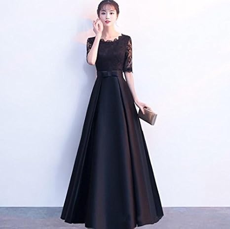 vestito nero lungo sportivo