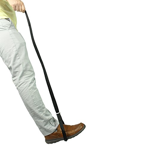 Leg Lifter Strap by Vive - Rigid Foot Loop & Hand Grip for Adult, Senior, Elderly, Handicap, Disability & Pediatrics - Long Band Mobility Aid for Car, Bed, Couch, Hip Replacement & Wheelchair