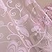 Haoun 2Pcs Butterfly Flocking Voile Tulle Sheer Curtain Window Panel Drape 39.4x78.8 - Pink