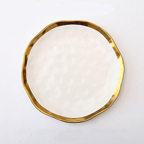 Simple Life Modern Kitchen Baking Tray Oven Microwave Porcelain Ceramic Bakeware Ovenware Dish Clay Casserole Round Enamel Comal for Tortillas Cake Bread Pizza Flat Cooking Grill Rack (Soft Grey)