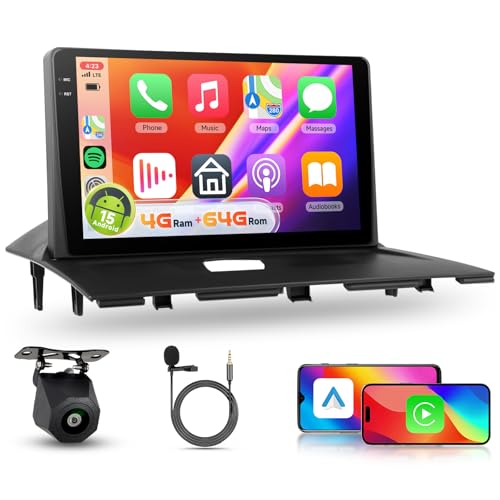 【4+64G】 Hodozzy Carplay Car Radio for Citroen Jumpy 2/Peugeot Expert/Fiat Scudo/Toyota Proace 2007-2016, 9 Inch In-Cell Screen Car Radio with BT/Android Auto/WiFi/GPS/RDS/FM/USB/DSP+Reversing Camera