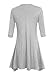 Urban CoCo Women's Half Sleeve Casual Loose Tunic Tops Basic T Shirts (L, Grey)