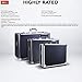 Zeikos ZE-HC52 Deluxe Large Hard Rolling Protective Storage Case with Black Foam–23.75 x 15 x 8.25 Inches Pelican Water & Dust Resistant Larger Drones, Pistols, Rifles, Cameras, Lenses & Studio Lights