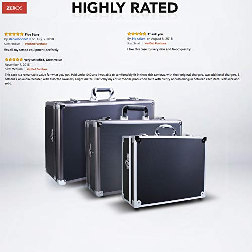 Zeikos-ZE-HC36-Deluxe-Medium-Hard-Shell-Case-with-Extra-Padding-Foam-for-Cameras-Travel-and-Storage-Case-Camera-Gear-Equipment-and-Lenses-Canon-Nikon-Sony-Alpha-and-Many-More-DSLR-Cameras