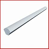 Silver & White Quadrant Trim 2.5m Bathroom Decorative Trim PVC Cladding