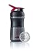 BlenderBottle SportMixer Tritan Grip Shaker Bottle, Transparent Black/Pink, 20-Ounce