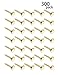 Hapy Shop Paper Fasteners,Medium 3/4-Inch Brass Plated Scrapbooking Brads Round Metal Brads for Crafts Making DIY,300 Pack