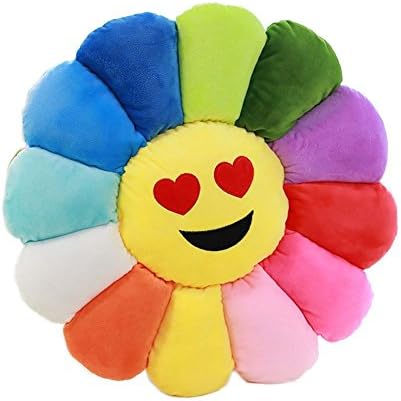 Coffeeroom Emoji Smiley Emoticon Round Cushion Pillow Stuffed Cute Plush Soft Pillow (Style4)