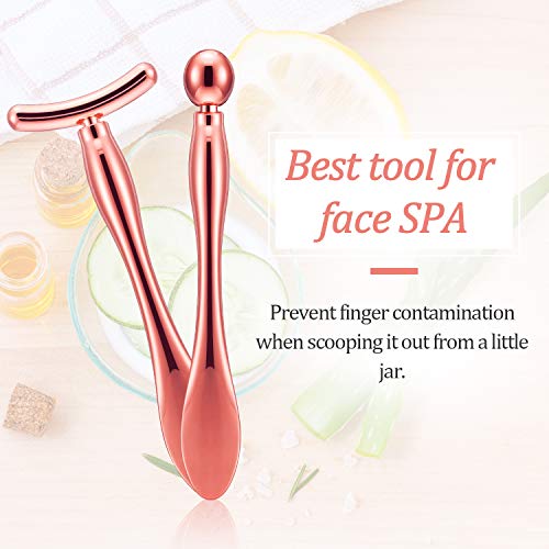 6 Pieces Metal Eye Cream Applicator Wand Stick Eye Cream Massage Sticks Eye Massage Tool Metal Makeup Spatula Beauty… - Image 5