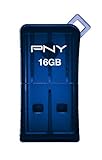PNY Micro Sleek Attaché 16GB USB 2.0 Flash Drive - Blue -P-FDU16GSLK/BLU-GE