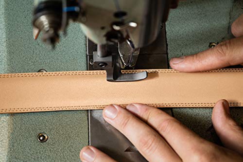 Genuine Leather Dress Belts For Men - Mens Belt For Suits, Jeans, Uniform Brown Belt - Designed in the USA - Thumbnail 3