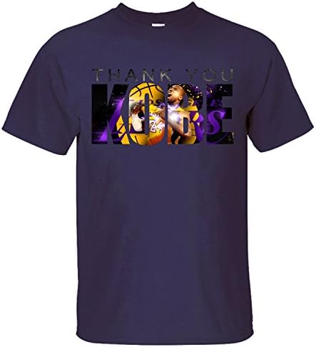 BMWW Men's Thank You Kobe The Black Mamba Retirement #24 MVP T Shirt dark blue M