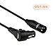 XLR Cable,CableCreation Right Angle 6 FT XLR Female to XLR Male Balanced 3 PIN Microphone Cable, Black