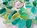 Lilyhandmade Sea Glass Beads/Beach Glass Beads for Jewelry Making (Small Size / 8-12 mm, Multicolored Green Lime Teal Mix, Not Drilled) (100 Pieces)