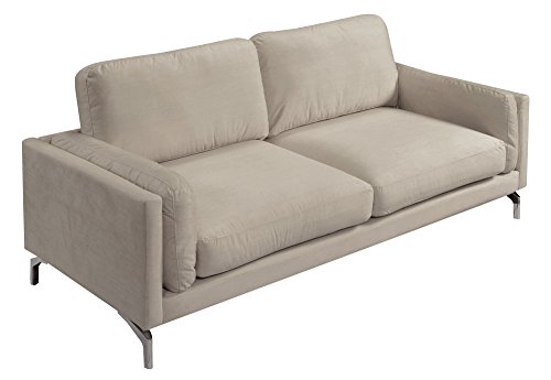 Elle Decor Remi Sofa, Fabric, Cream
