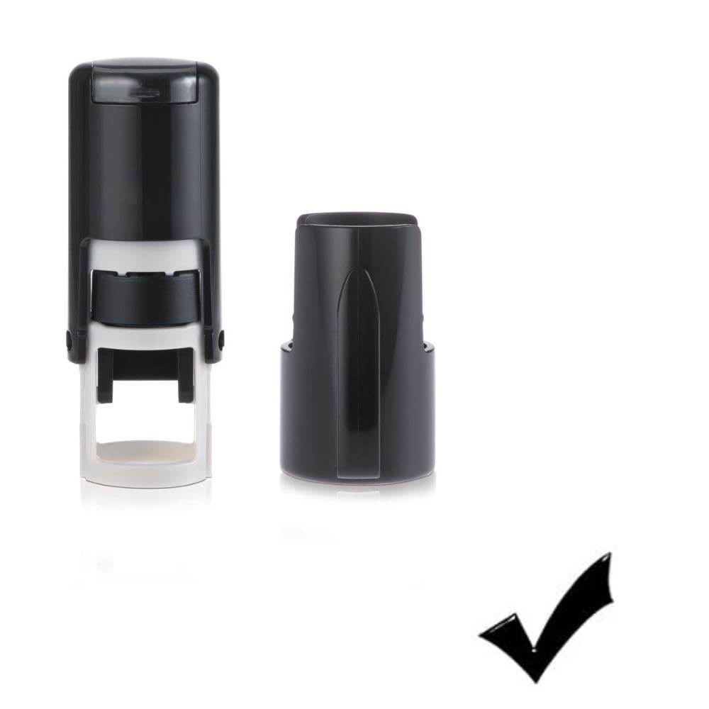 Tick Stamp – Self Inking Black Ink Stamper – Approx. 11mm