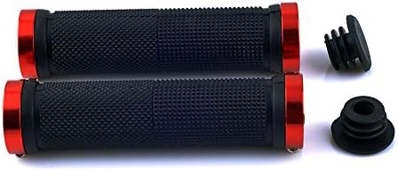 Soft BMX MTB Grips Sandstrom Cycle Road Mountain Bicycle Scooter Handlebars Anti-slip Rubber and Aluminium Alloy Material Bicycle Bike Cycling Handle Bar (Red)