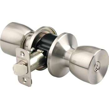 Brinks 2701-119 Bell Style Keyed Entry Door Knob, Satin