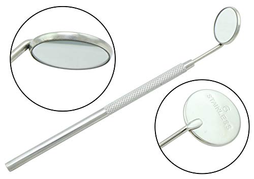 PBI 6.2 inch - Mouth Mirror Premium Quality Magnifying Glass Dental Mirror for Teeth Examining Periodontal Dentist Mirror - High Grade Stainless Steel - Thumbnail 5