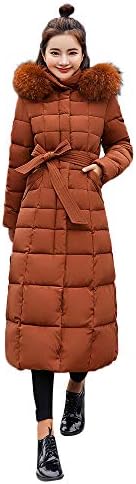 Amiley Parkas Women Winter, Winter Women Warm Long Trench Jacket Belt Puffer Thicker Coat Parka Outwear