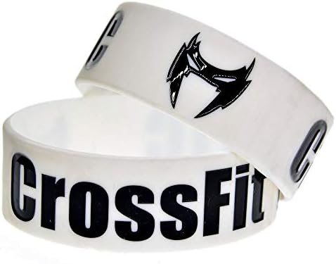 DuDuDu Silicone Bracelets with Sayings 'Crossfit Holic' Rubber Wristbands for Men Encouragement Set of 10 Pieces Birthday Gift
