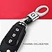 VILLSION 2Pack Genuine Leather Car Logo Keychain with Zinc Alloy Buckle Key Chain Gift