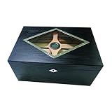 Beautiful Dublin Desktop Glasstop Cigar Humidor Holds up to 100 Cigars