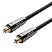 LZYCO Gold Plated Toslink Digital Optical Audio Cable with Premium heavy-metal castings Connectors (Black 20FT)