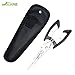 Booms Fishing H1 Fishing Pliers Saltwater Stainless Steel Tools with Sheath Lanyard 6.7 inches , Black Pliers