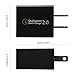 [Qualcomm Certified] Coocheer Quick Charge 2.0 12w USB Turbo Wall Charger Fast Charger for Samsung Galaxy S6, S6 Edge and More w/ 20awg 3.3ft Micro USB Cable - Black