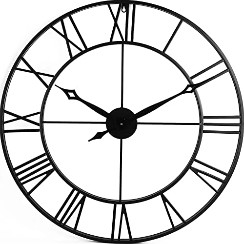CLXEAST 30 Inch Large Wall Clock Modern, Oversized Roman Numeral