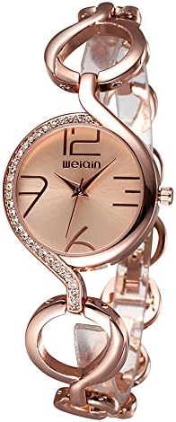 QueenL Women's Watch Luxury Bracelet Watch for Valentine's Day Gift (Rose) with Case