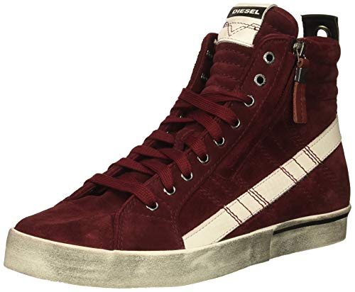 Diesel Men's D-Velows MID LACE Sneaker, Wine, 9 M US