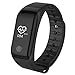 Pard kids Waterproof Outdoor Activities Fitness Tracker with Heart Rate / Altitude / Pressure / Calories Monitor for iOS iPhone and Android Samsung Smartphones, Black