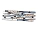 TST Mosaic Tiles Crystal Glass Tile Rose Gold Interlocking Chrome Silver Black Ink Blue Mosaic Bath Kitchen Fireplace Decor TSTGT107 (1 Sample 4x12 Inches)