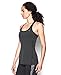 Under Armour Women's HeatGear Armour Racer Tank, Carbon Heather/Metallic Silver, Large