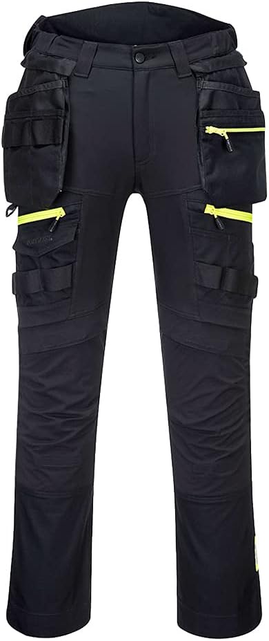 Portwest DX440 Lightweight Detachable Holster Work Trousers Mens Black 32