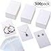300 Set Necklace Earring Display Cards with 300 Pieces Self-Sealing Bags for Stud Earrings Dangle Earrings Pendant Earrings Necklace Chain (White)