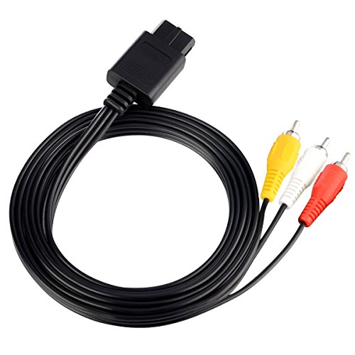 AV Composite Cable compatible with Nintendo 64/GameCube/Super Nintendo SNES