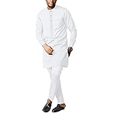 African Men's Formal Clothes Dashiki Shirt and Pant Two Piece Suit Traditional Long Sleeve Outfits