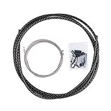 EASTERN POWER Shift/Shifter Cable & Housing Set, Derailleur Cable Braided PTFE Cover Replacement Kit for Mountain Bike and Road Bicycle (Black/Gold/Silver), Universal