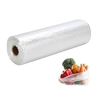 PAPRMA Food Storage Bags, 12" X 20" Clear Plastic Produce Bag for Fruits, Vegetable, Kitchen Bags On a Roll, 350pcs/Roll, 1 Roll