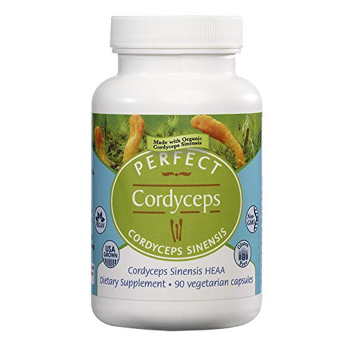 Perfect Organic Cordyceps Sinensis, Supports Energy, Stamina, Immunity, Mental Clarity ~ an Adaptogen ~ 90 Vegetable Capsules