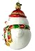 Old World Christmas Round Snowman Glass Blown Ornament