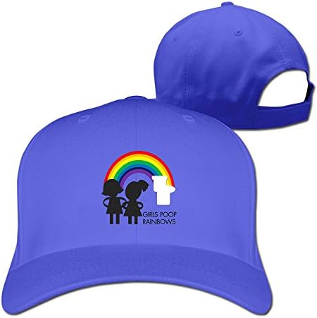 XJBD Adult Rainbow I Poop Rainbows 6 Hip Hop Headwear RoyalBlue