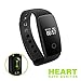 Fitness tracker ID107 High Accuracy Signal Heart Rate Monitor Activities Record with Waterproof Full Touch Screen Bluetooth 4.0 Smart Bracelet For IOS and Android (black)