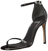 Stuart Weitzman Women's Nudistsong Dress Sandal, Black, 8 M US