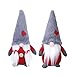 HMASYO 2 Pcs Handmade Couple Swedish Gnome Plush,Scandinavian Tomte,Santa Nisse,Nordic Plush Elf Toy,Christmas Table Ornament,Home Christmas Decorations,8 Inch (Red)
