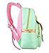 EURO SKY Children School Backpack Bags for Girls Students PU Leather Green Large