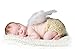 FashionWings (TM) Newborn Baby White Feather Angel Wings, Halo & Poster Set